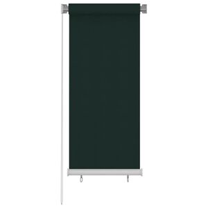 vidaXL Outdoor Roller Blind 65(W)x140(H) cm Dark Green HDPE