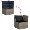 vidaXL 7 Piece Garden Sofa Set with Cushions Brown Poly Rattan Acacia