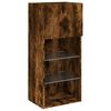 vidaXL TV Cabinets with LED Lights 2 pcs Smoked Oak 40.5x30x90 cm