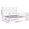 vidaXL Bed Frame without Mattress White Solid Wood Super King Size