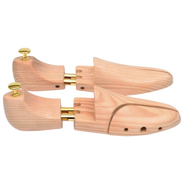 vidaXL Shoe Trees 5 Pairs Size 38-39 Solid Pine Wood