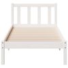 vidaXL Extra Long Bed Frame without Mattress White 100x220 cm Solid Wood Pine