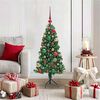 vidaXL Corner Artificial Christmas Tree Green 120 cm PVC and Metal