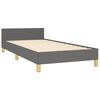 vidaXL Bed Frame without Mattress Dark Grey 90x190cm Single Fabric