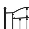 vidaXL Metal Headboard Black 107 cm
