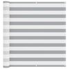 vidaXL Balcony Screen Light Grey and White 120 x 800 cm