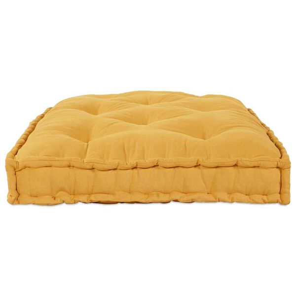 vidaXL Pallet Sofa Cushion Yellow Fabric