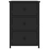 vidaXL Bedside Cabinet Black 40x36x60 cm Engineered Wood