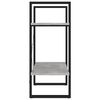 vidaXL 2-Tier Book Cabinet Concrete Grey 60x30x70 cm Engineered Wood