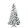 vidaXL Artificial Hinged Christmas Tree White 240 cm PE and PVC