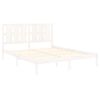 vidaXL Bed Frame without Mattress White 150x200 cm King Size Solid Wood