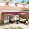 vidaXL Automatic Retractable Awning Burgundy 500x300 cm