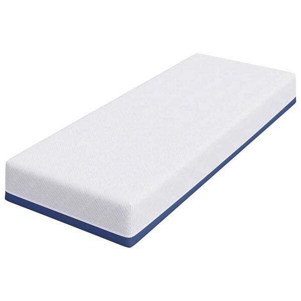 vidaXL Mattress White and Blue 80 x 200 cm Gel-Infused Foam