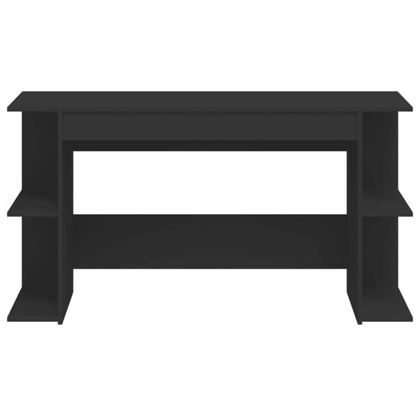 vidaXL Desk Black 140x50x75 cm Engineered Wood