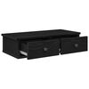 vidaXL Wall Shelf with Drawers Black 60x28x15 cm Engineered Wood
