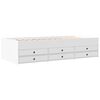 vidaXL Daybed with Drawers without Mattress White 75x190 cm Small Single