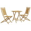 vidaXL 3 Piece Bistro Set Bamboo