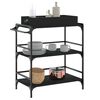 vidaXL Kitchen Trolley Black 81.5x41x92.5 cm Engineered Wood