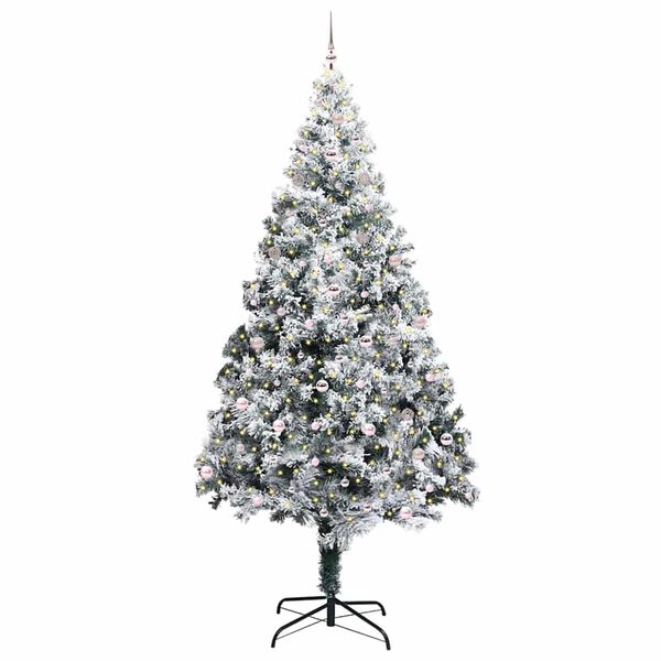 vidaXL Christmas Tree with 300 LEDs with Stand Green 300 cm PVC