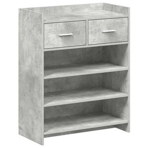vidaXL Shoe Cabinet 73.5 x 36 x 92 cm Engineered Wood Concrete Grey