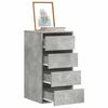 vidaXL Corner Chest of Drawers Concrete Grey 40x41x76 cm Engineered Wood