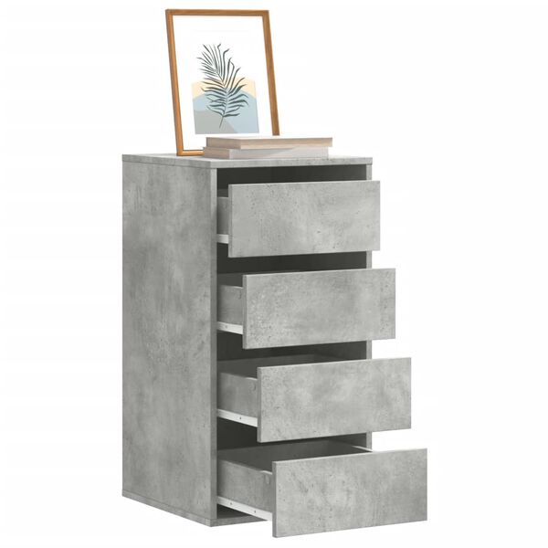 vidaXL Corner Chest of Drawers Concrete Grey 40x41x76 cm Engineered Wood