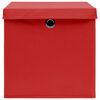 vidaXL Storage Boxes with Lids 4 pcs Red 32x32x32 cm Fabric
