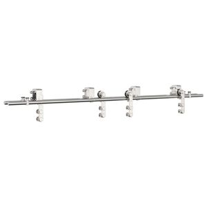 vidaXL Sliding Door Hardware Kit 183 cm Stainless Steel Silver