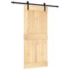 vidaXL Sliding Door with Hardware Set 90x210 cm Solid Wood Pine