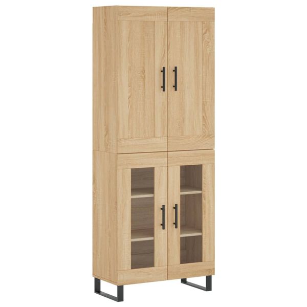 vidaXL Highboard Sonoma Oak 69.5x34x180 cm Engineered Wood