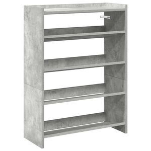 vidaXL Shoe Rack Concrete Grey 60x25x81 cm Engineered Wood