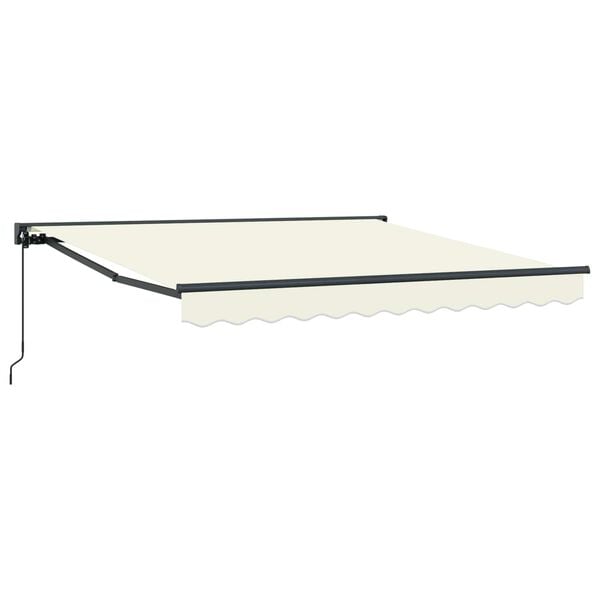 vidaXL Retractable Awning Cream 300 x 250 cm Aluminium and Fabric