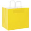 vidaXL Paper Bags 50 pcs with Handles Yellow 32x22x28 cm