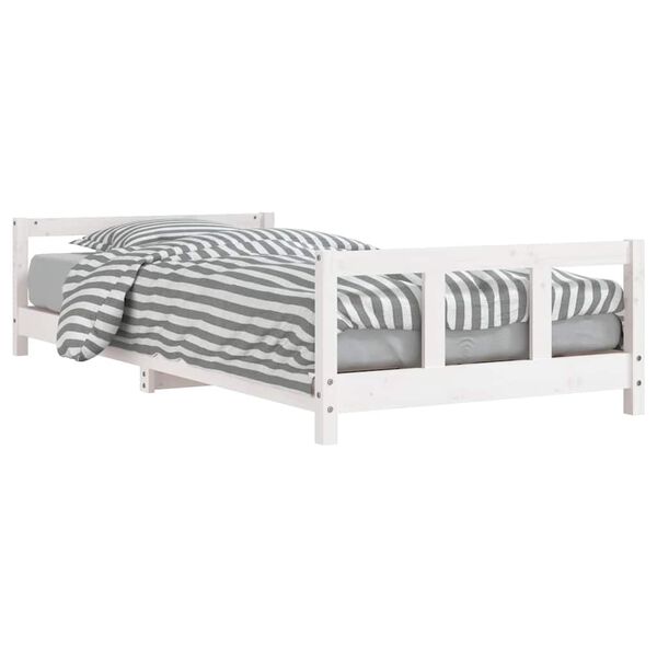 vidaXL Kids Bed Frame White 90x200 cm Solid Wood Pine