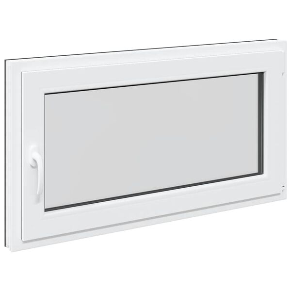 vidaXL Basement Window "RISOR" 110x50 cm Tilt&Turn DIN Right Anthracite