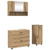 vidaXL Bathroom Furniture Set 3 pcs Artisan Oak