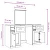 vidaXL Dressing Table with Mirror White 130x50x132.5 cm
