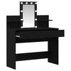 vidaXL Dressing Table Black Oak 100 x 40 x 130 cm Engineered Wood