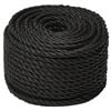 vidaXL Work Rope Black 12 mm 25 m Polypropylene