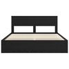 vidaXL Bed Frame with Mattress Black 180 x 200 cm Solid Pine Wood