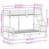vidaXL Bunk Bed without Mattress 90x200/120x200 cm Wax Brown Solid Wood