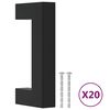 vidaXL Cabinet Handles 20 pcs Black 64 mm Stainless Steel