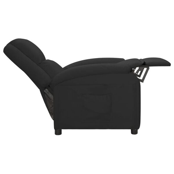 vidaXL Recliner Chair Black Faux Leather