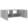 vidaXL TV Wall Cabinet with LED Lights Grey Sonoma 80x35x31 cm
