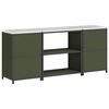vidaXL Kitchen Storage Set 3 pcs Olive Green Cold-rolled Steel