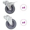 vidaXL 8 pcs Bolt Hole Swivel Casters 75 mm