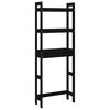 vidaXL Toilet Rack Black 63x26x171 cm Solid Wood Pine