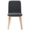 vidaXL Dining Chairs 4 pcs Grey Fabric and Solid Oak Wood