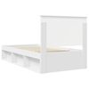 vidaXL Bed Frame with Headboard White 100 x 200 cm Solid Pine Wood