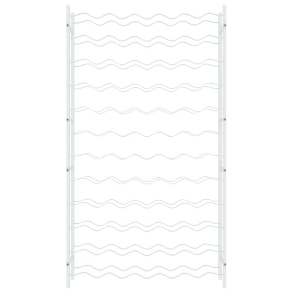 vidaXL Wine Rack for 72 Bottles White Metal